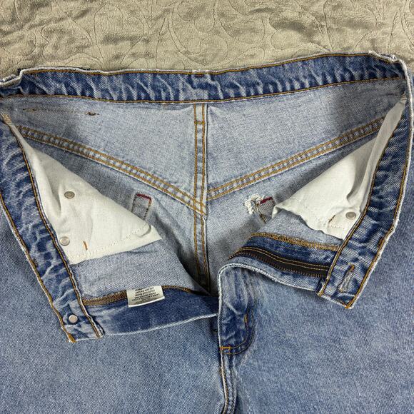 Vintage Ralph Lauren Jorts Mens 31 x 11 Banner Short Cotton Denim 90s Y2K Skater - Picture 7 of 10